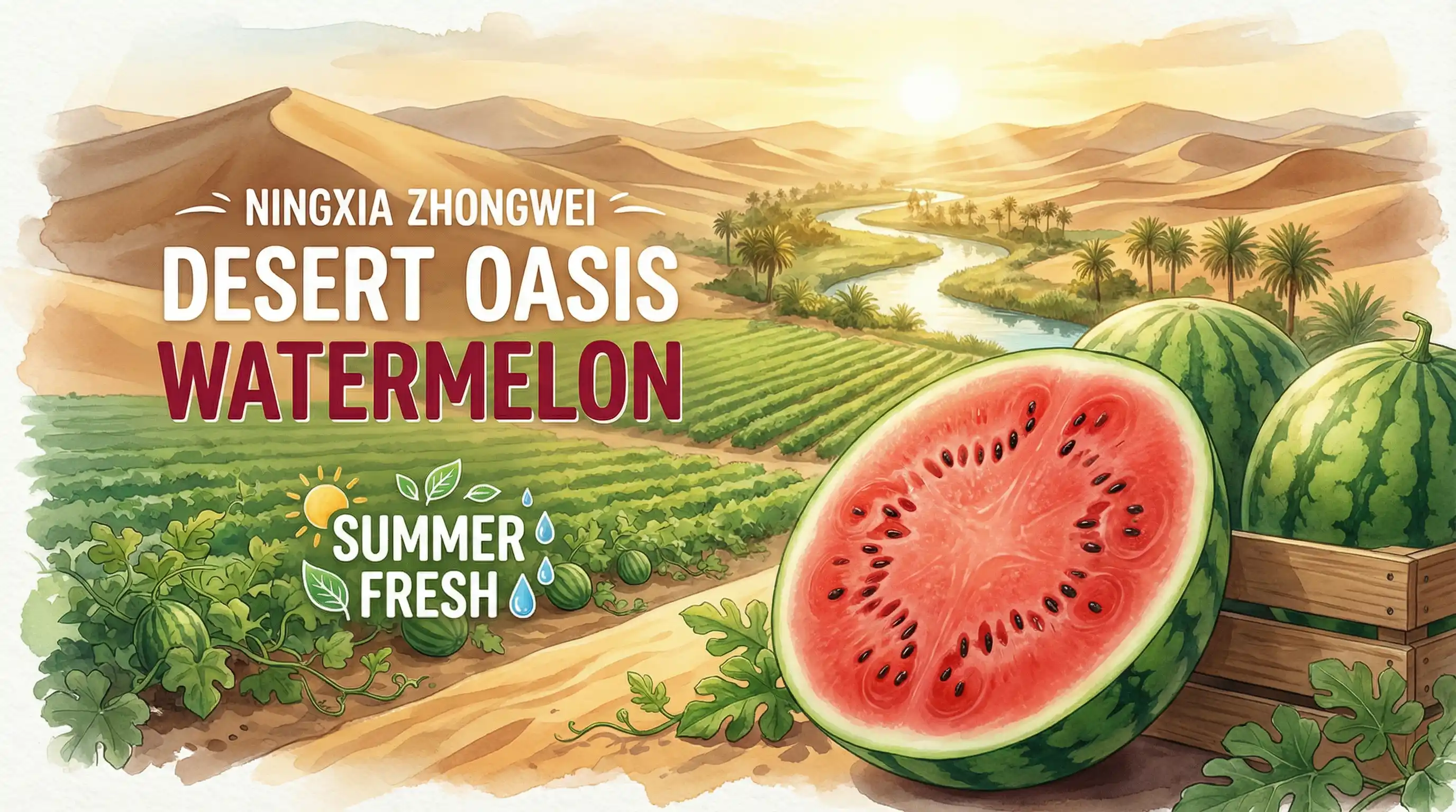 宁夏硒砂瓜产地风光 - 51吃瓜